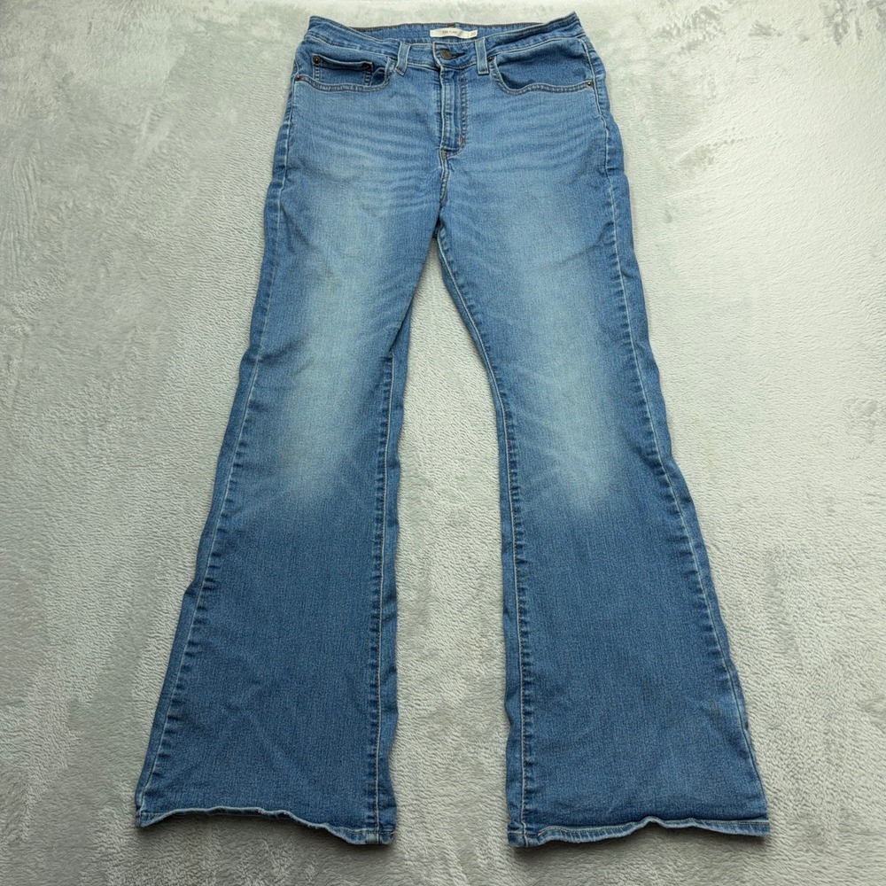 Levis Jeans Womens 30 Blue 726 Flare High Rise Stretch Denim Retro Boho Classic